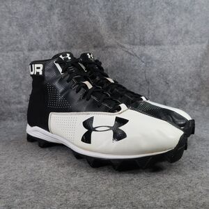 Under Armour Shoes Mens 13 Cleats Football Renegade High Top Sport Black White